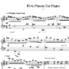 Five Pieces for Piano - sheet music sample